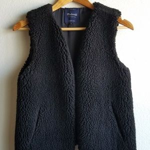 Madewell Fuzzy Faux Fur Cardigan Vest In XS 